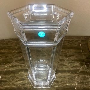 Tiffany & Co. Windham Hexagon Crystal Glass Vase
